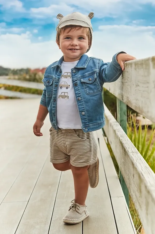 Mayoral Otroški bombažni komplet Mayoral zelena barva, 1651