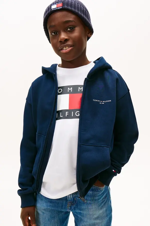 Tommy Hilfiger Otroški bombažni pulover Tommy Hilfiger