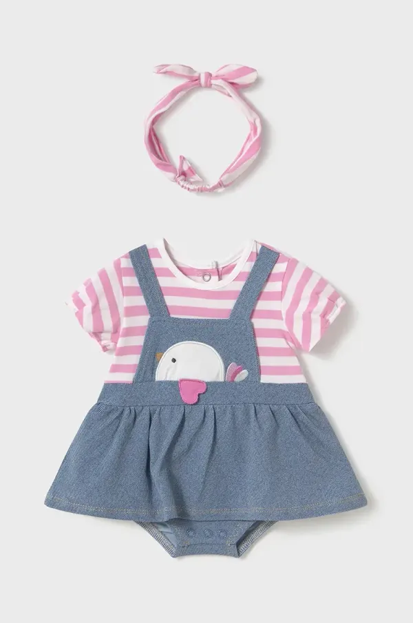 Mayoral Newborn Otroški bombažni romper Mayoral Newborn 1658