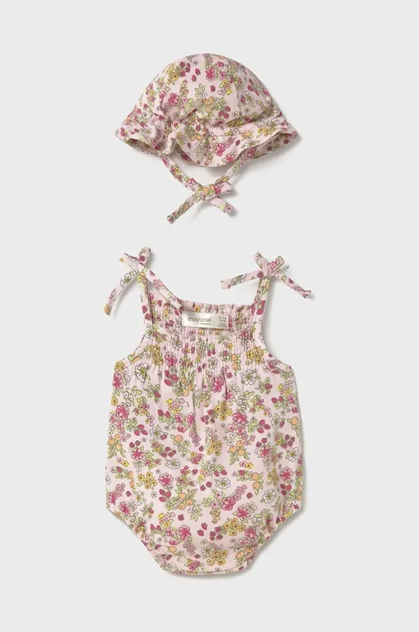 Mayoral Newborn Otroški bombažni romper Mayoral Newborn 1667