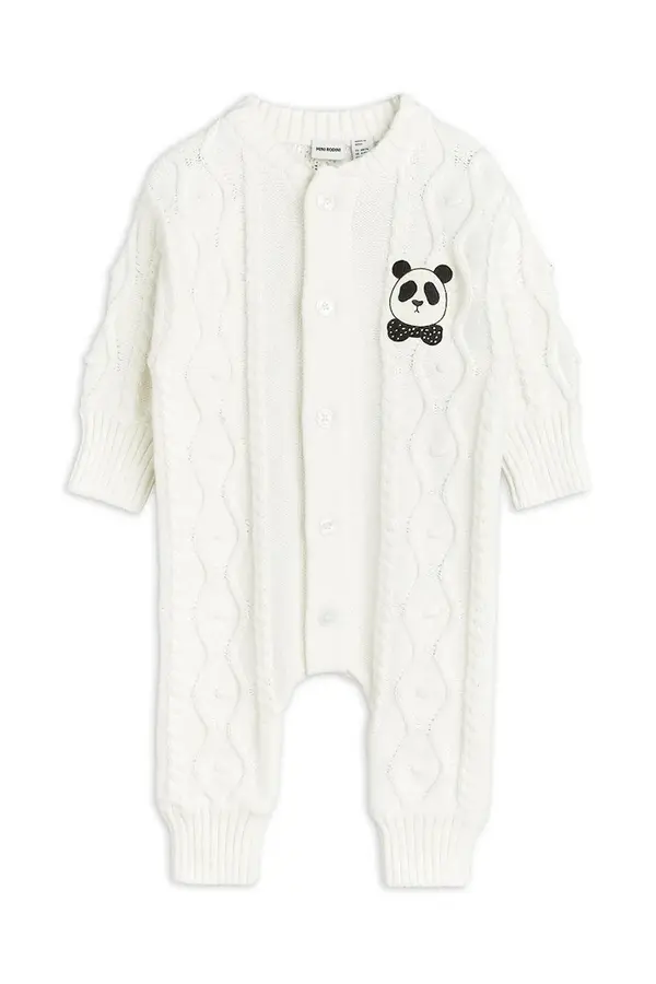 Mini Rodini Otroški bombažni romper Mini Rodini Panda