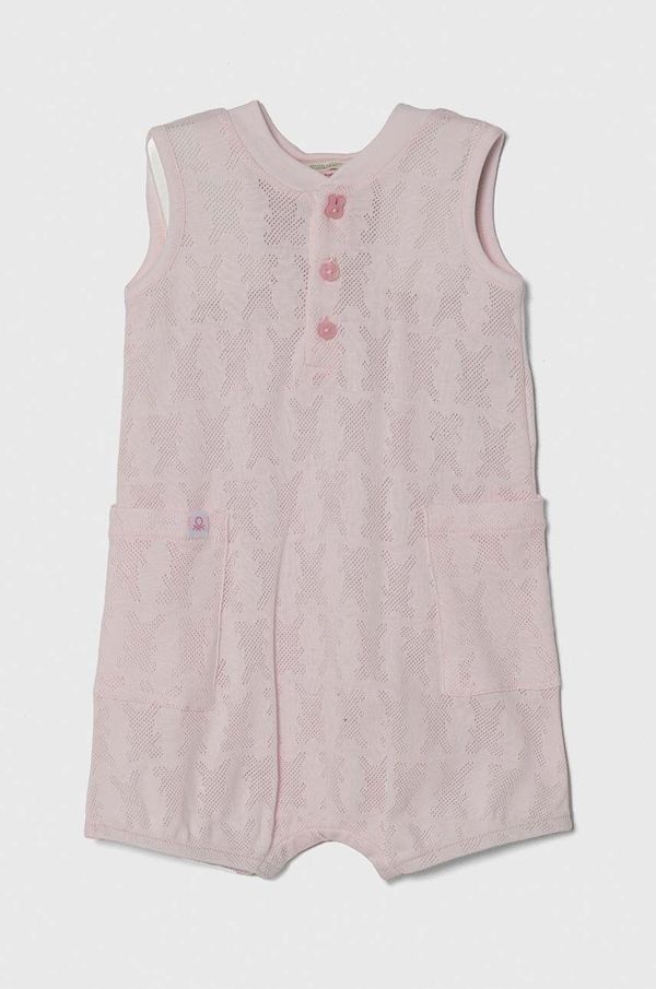 United Colors of Benetton Otroški bombažni romper United Colors of Benetton