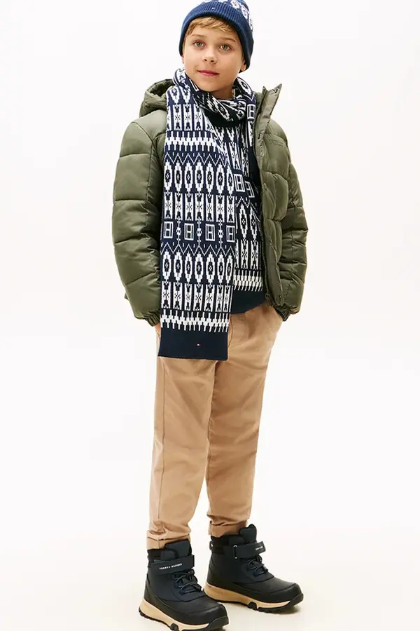 Tommy Hilfiger Otroški bombažni šal Tommy Hilfiger
