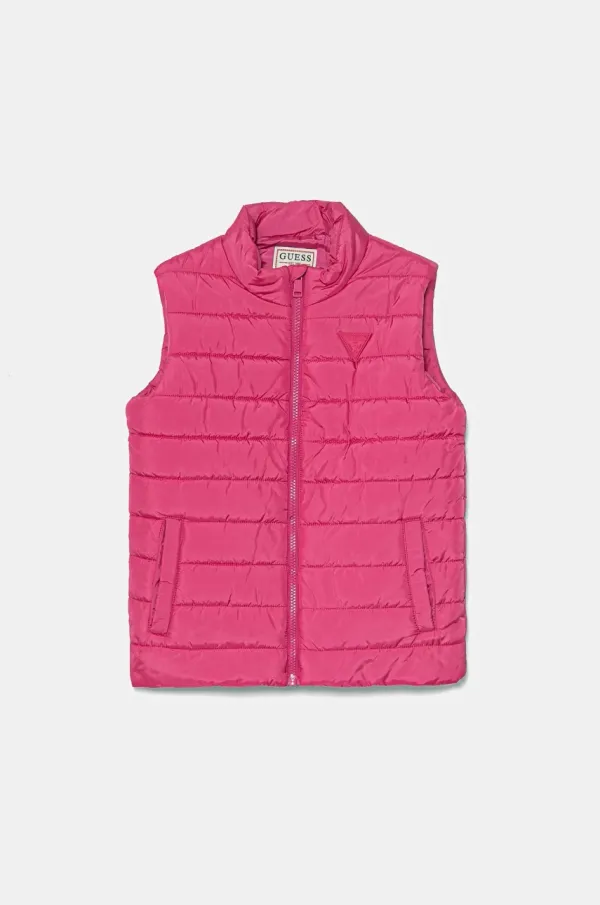 Guess Otroški brezrokavnik Guess roza barva, H4YJ03 WCFM0