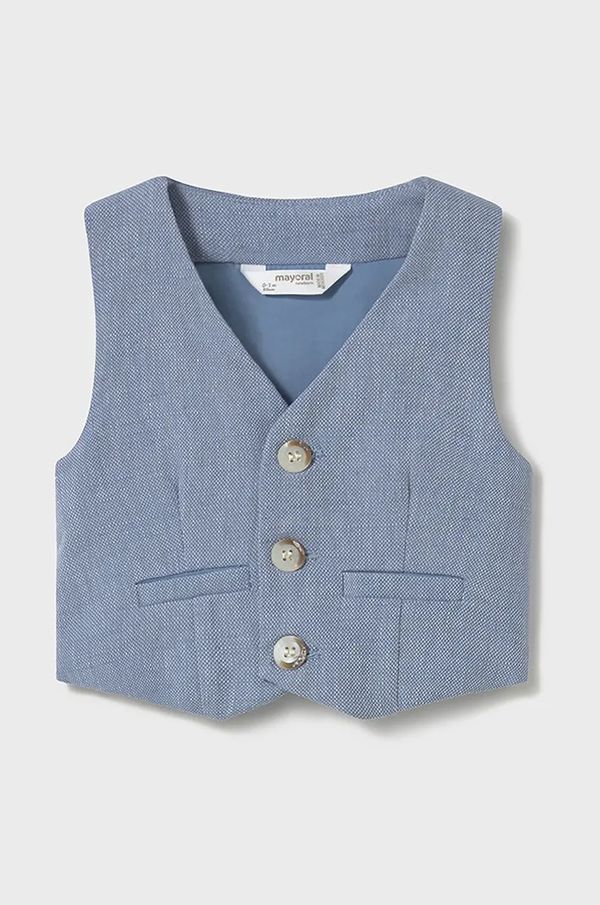 Mayoral Newborn Otroški brezrokavnik iz lanene mešanice Mayoral Newborn 1394