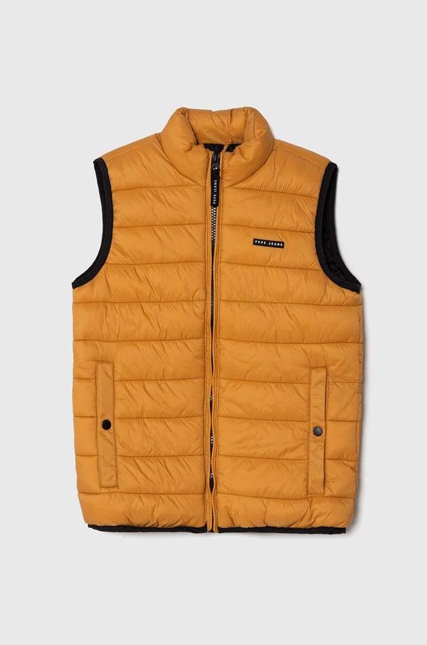 Pepe Jeans Otroški brezrokavnik Pepe Jeans Outerw Gilet oranžna barva