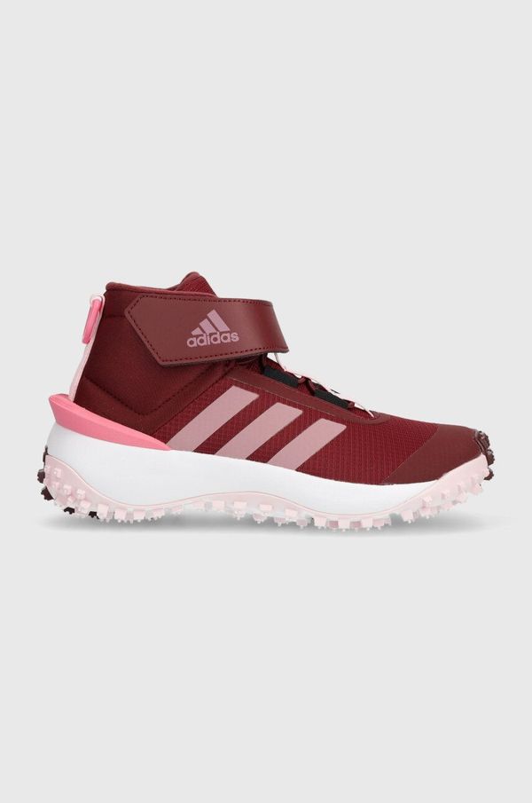 adidas Otroški čevlji adidas FORTATRAIL EL K bordo barva