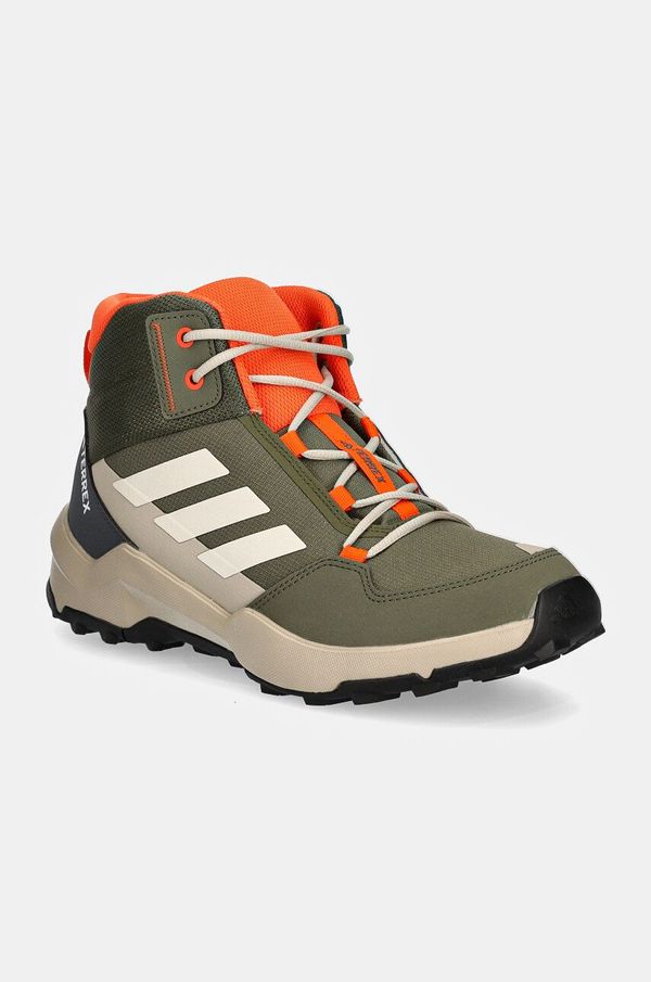 adidas TERREX Otroški čevlji adidas TERREX TERREX AX4R MID zelena barva, IF6523