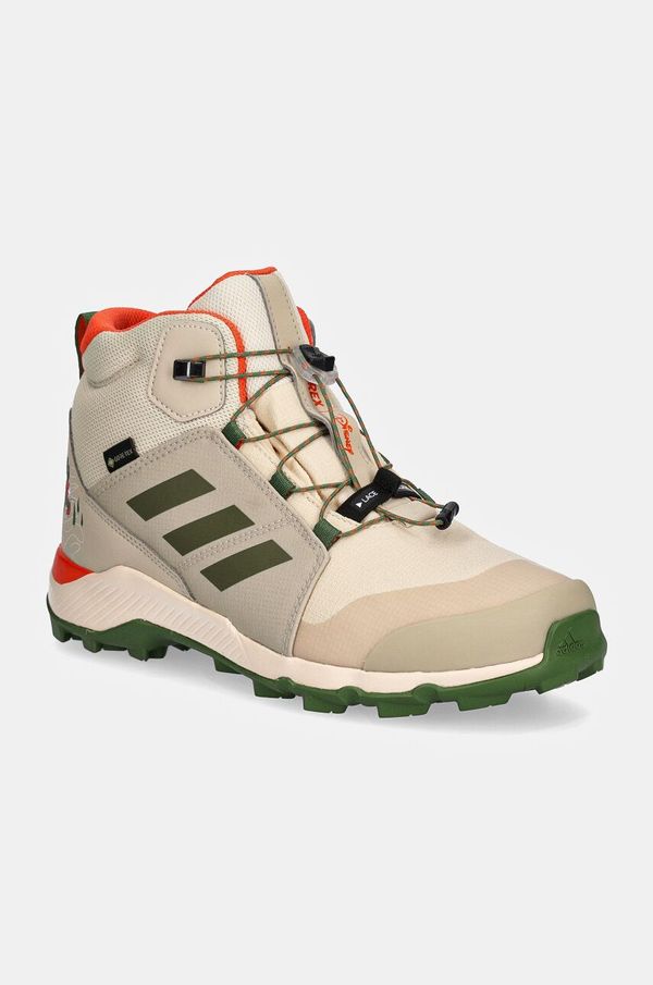 adidas TERREX Otroški čevlji adidas TERREX TERREX MID GTX DISNEY bež barva, ID3452