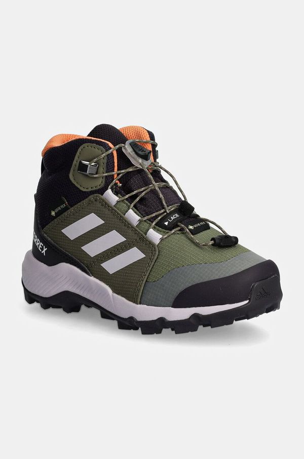 adidas TERREX Otroški čevlji adidas TERREX TERREX MID GTX zelena barva, ID0928