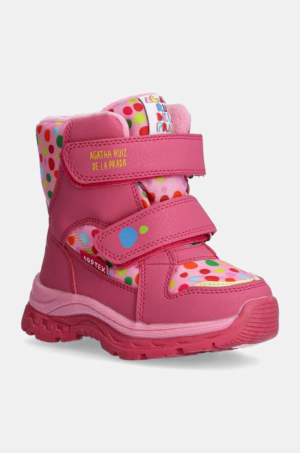 Agatha Ruiz de la Prada Otroški čevlji iz semiša Agatha Ruiz de la Prada roza barva, 241990