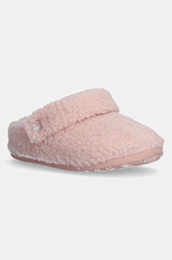 Crocs Otroški copati Crocs CLASSIC COZZZY SLIPPER roza barva, 210856.G