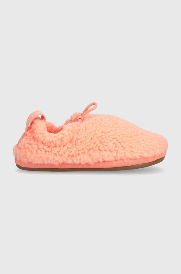 Ugg Otroški copati UGG T PLUSHY SLIPPER oranžna barva