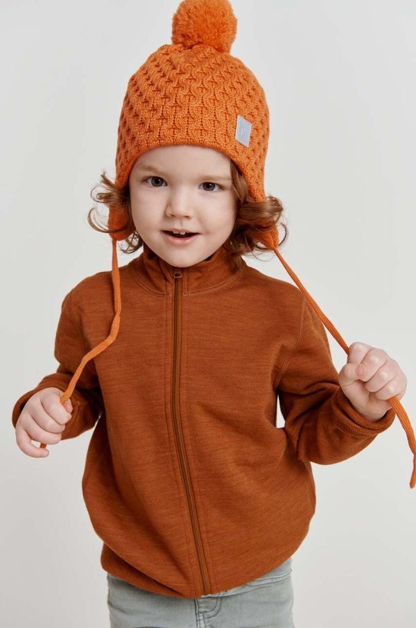 Reima Otroški funkcionalni pulover Reima Mahin rjava barva