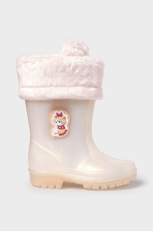 Mayoral Otroški gumijasti škornji Mayoral bež barva, 46532