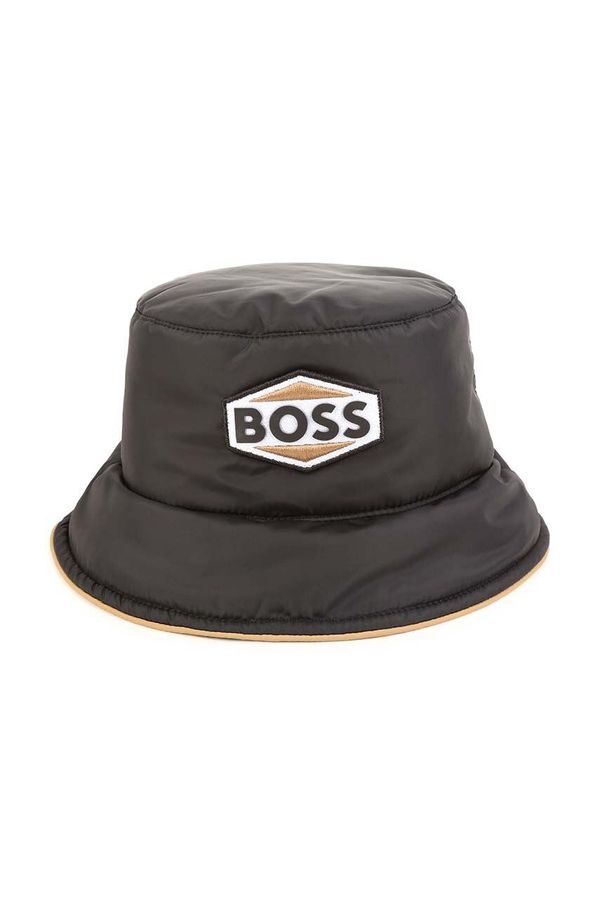 Boss Otroški klobuk BOSS črna barva