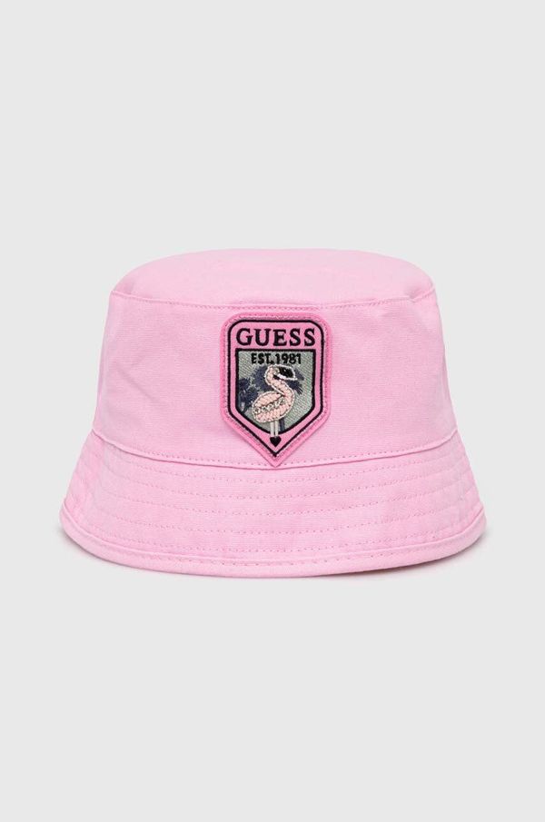 Guess Otroški klobuk Guess roza barva
