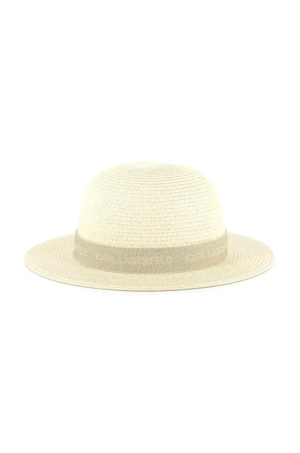 Karl Lagerfeld Otroški klobuk Karl Lagerfeld bež barva, Z30391