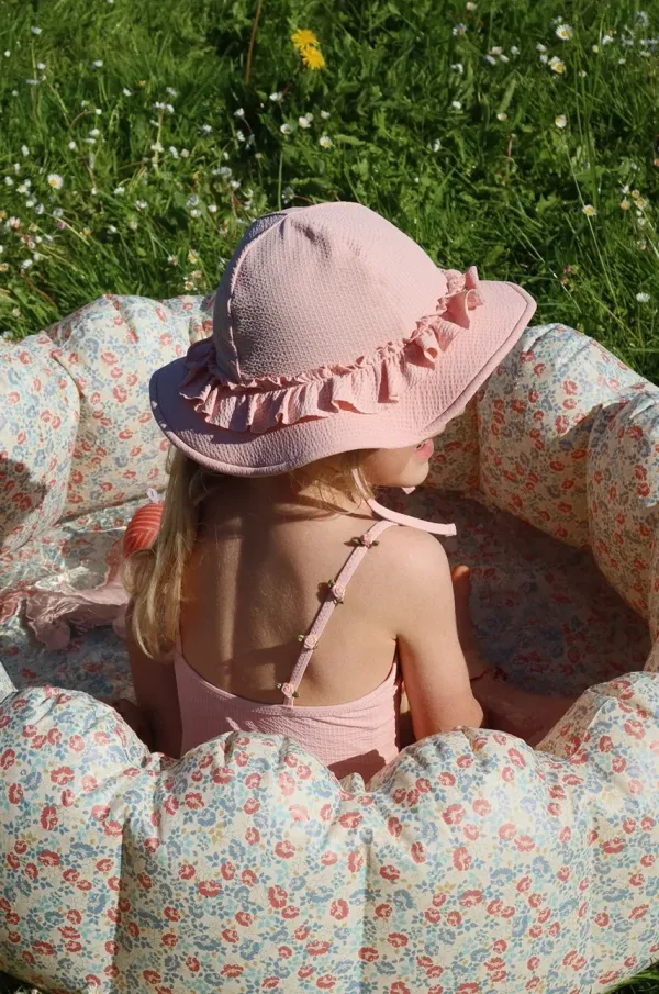 Konges Sløjd Otroški klobuk Konges Sløjd FLEURI SWIM HAT roza barva, KS102630