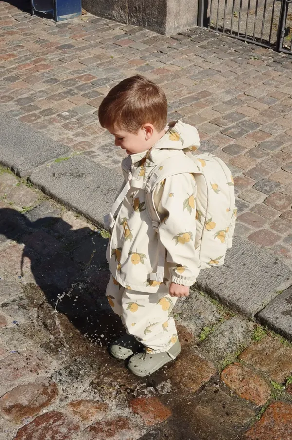 Konges Sløjd Otroški kombinezon in jakna Konges Sløjd RAINY PALME SET bež barva, KS102311