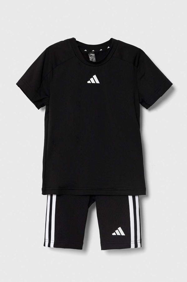 adidas Otroški komplet adidas črna barva