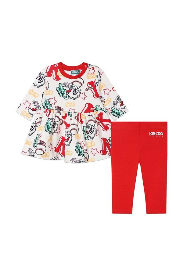 Kenzo kids Otroški komplet Kenzo Kids bela barva