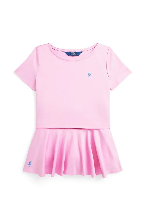 Polo Ralph Lauren Otroški komplet Polo Ralph Lauren roza barva, 312965215001