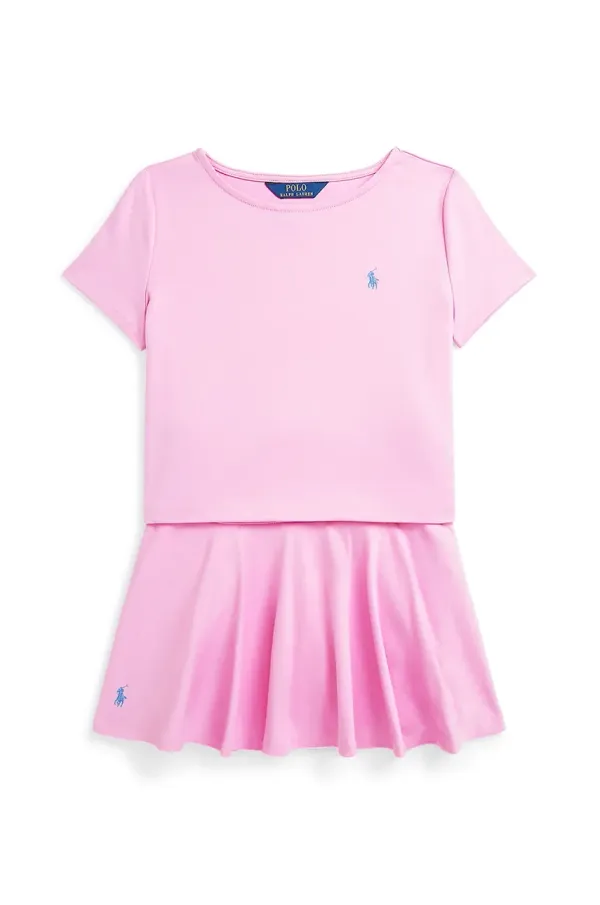 Polo Ralph Lauren Otroški komplet Polo Ralph Lauren roza barva, 313965215001