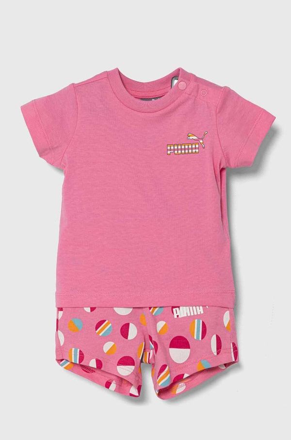 Puma Otroški komplet Puma ESS+ SUMMER CAMP Infants Set JS roza barva