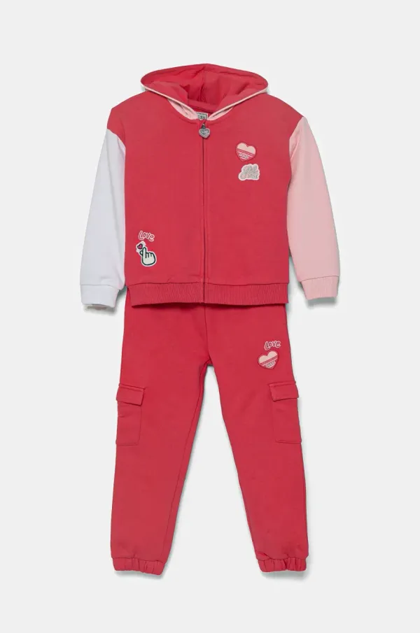 Guess Otroški komplet trenirke Guess roza barva, K5RG00 KAD74