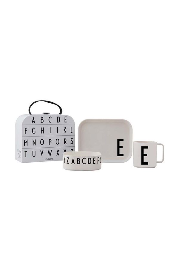 Design Letters Otroški komplet za zajtrk Design Letters Classics in a suitcase E 4-pack