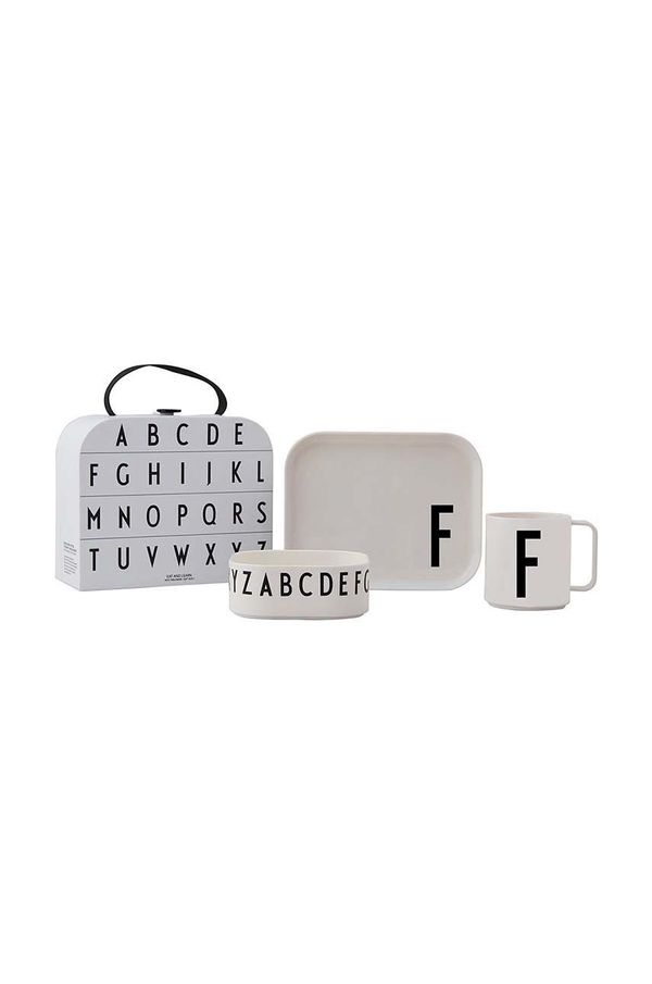 Design Letters Otroški komplet za zajtrk Design Letters Classics in a suitcase F 4-pack