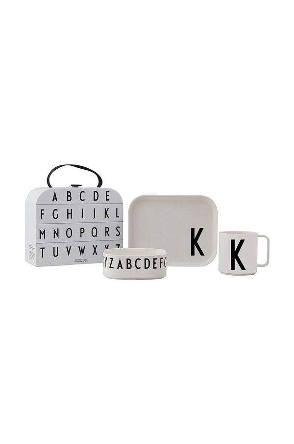 Design Letters Otroški komplet za zajtrk Design Letters Classics in a suitcase K 4-pack