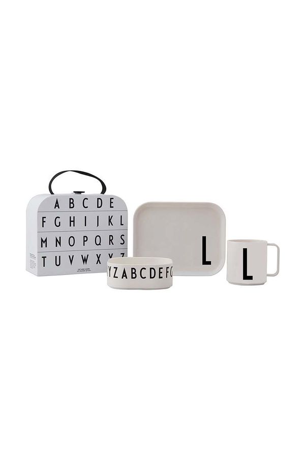 Design Letters Otroški komplet za zajtrk Design Letters Classics in a suitcase L 4-pack