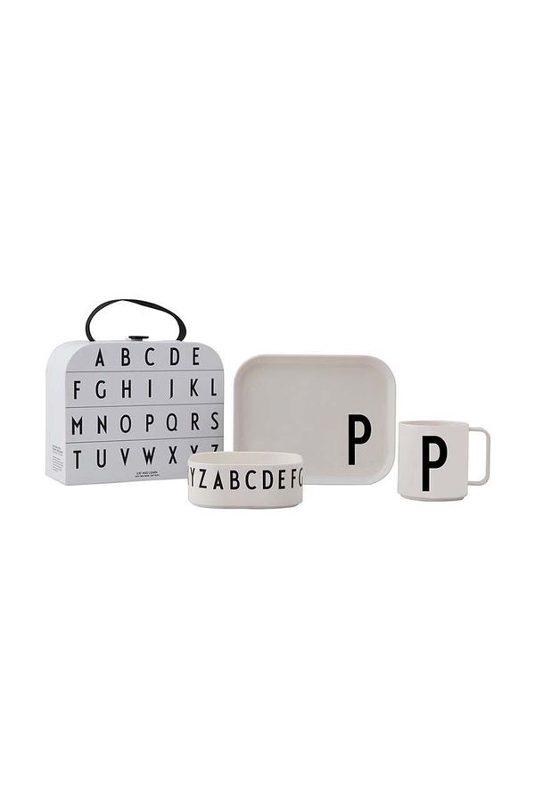 Design Letters Otroški komplet za zajtrk Design Letters Classics in a suitcase P 4-pack