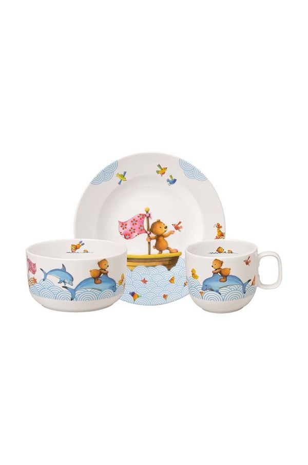 Villeroy & Boch Otroški komplet za zajtrk Villeroy & Boch Happy as a Bear 3-pack