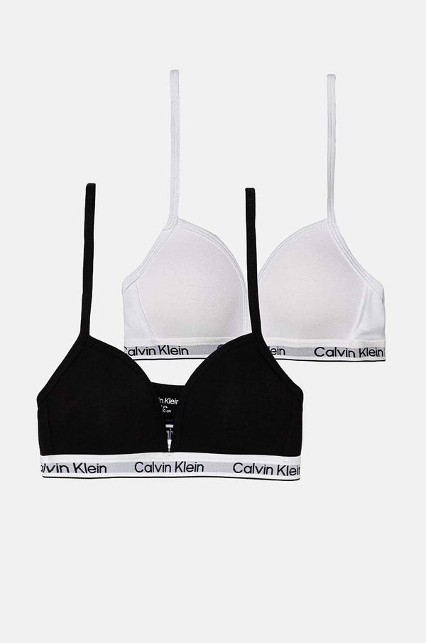 Calvin Klein Underwear Otroški modrček Calvin Klein Underwear 2-pack bela barva, G80G800723