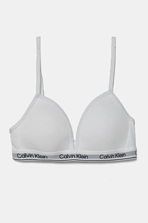 Calvin Klein Underwear Otroški modrček Calvin Klein Underwear bela barva, G80G800736