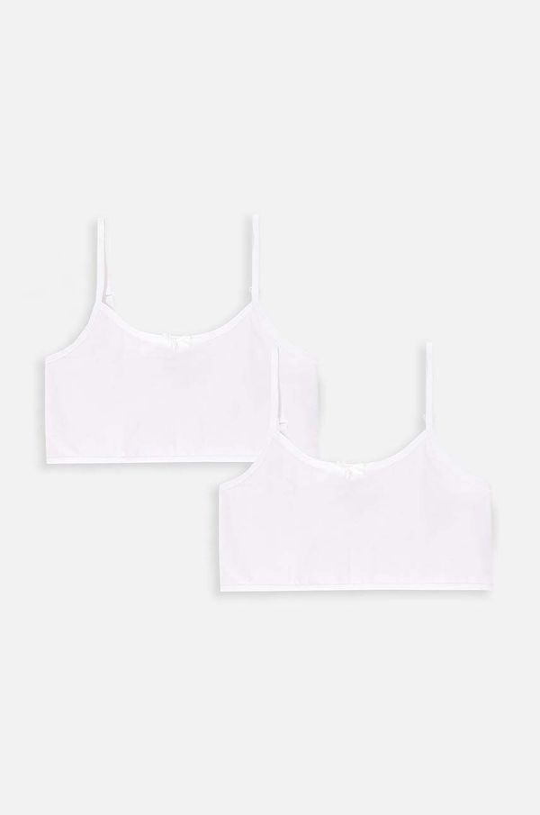 Coccodrillo Otroški modrček Coccodrillo 2-pack bela barva, BASIC UNDERWEAR