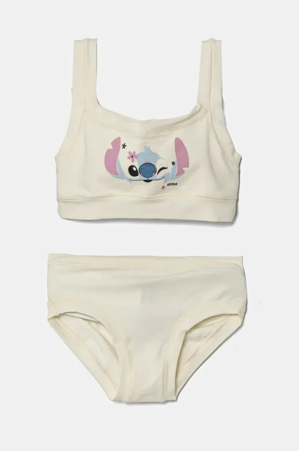 United Colors of Benetton Otroški modrček in spodnjice United Colors of Benetton bež barva, 3ZQM0K02M