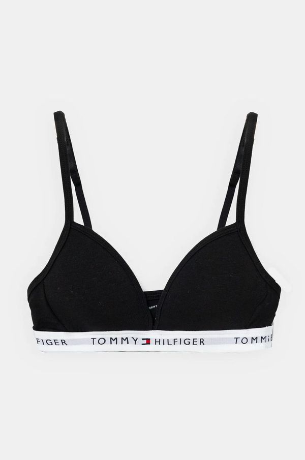 Tommy Hilfiger Otroški modrček Tommy Hilfiger črna barva, UG0UG00772