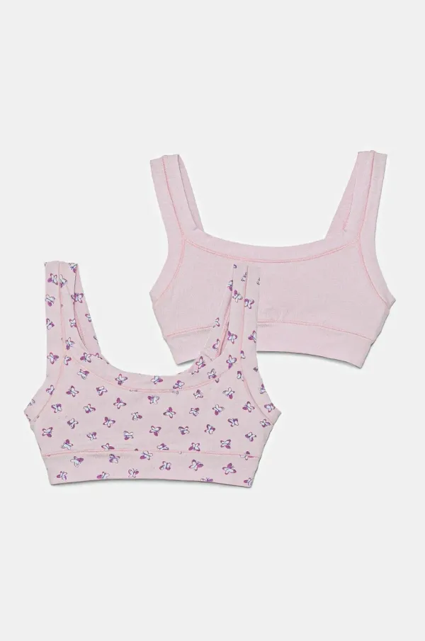 United Colors of Benetton Otroški modrček United Colors of Benetton 2-pack roza barva, 33R00R007