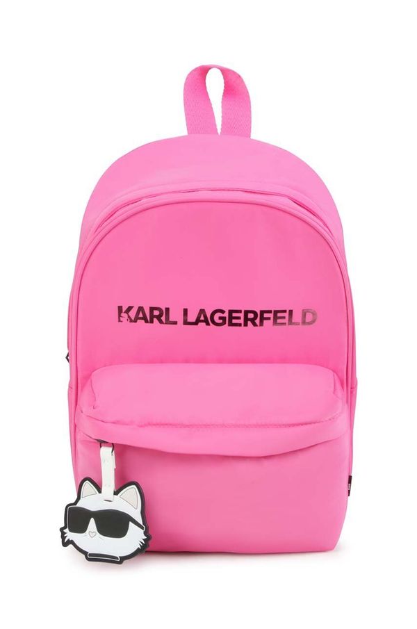 Karl Lagerfeld Otroški nahrbtnik Karl Lagerfeld roza barva