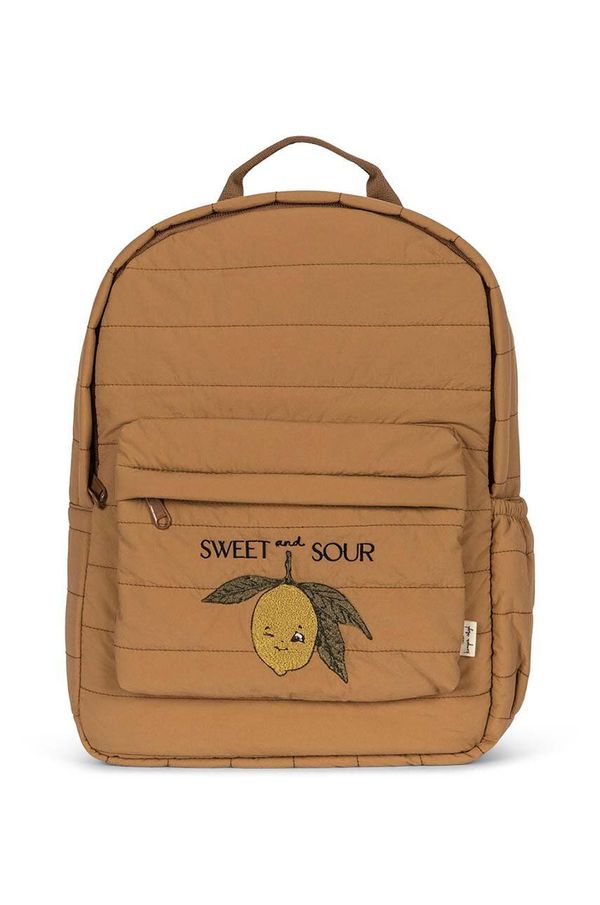 Konges Sløjd Otroški nahrbtnik Konges Sløjd JUNO QUILTED BACKPACK MIDI rjava barva, KS101249