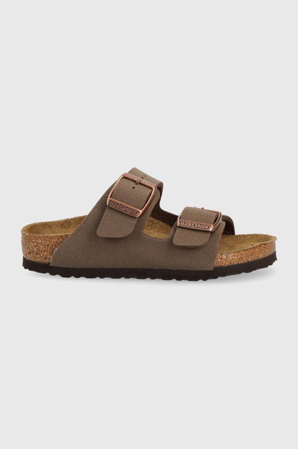 Birkenstock Otroški natikači Birkenstock Arizona rjava barva