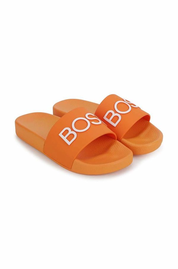 Boss Otroški natikači BOSS oranžna barva