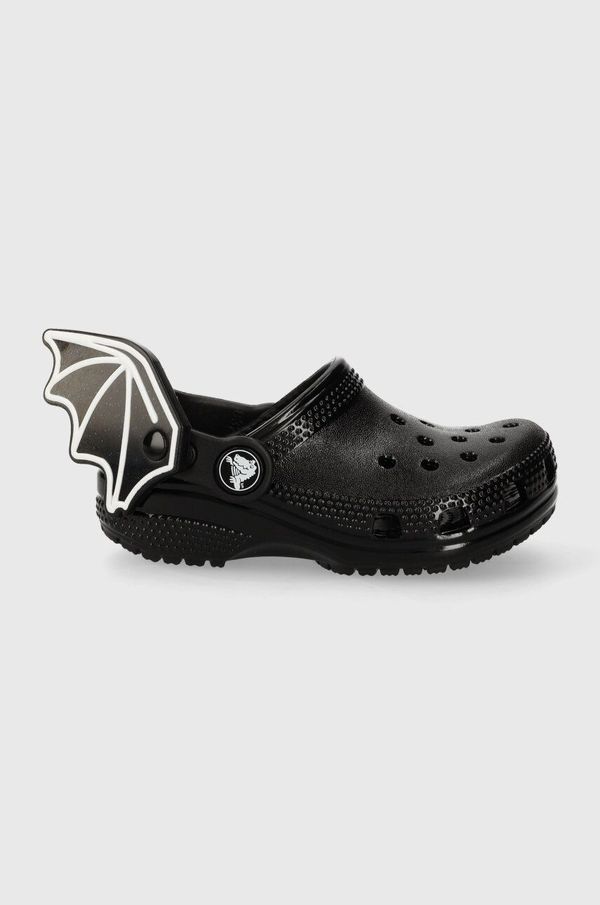 Crocs Otroški natikači Crocs 209232 CROCS CLASSIC I AM BAT CLOG T črna barva