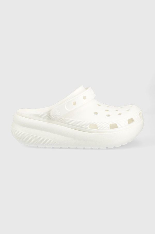 Crocs Otroški natikači Crocs bela barva