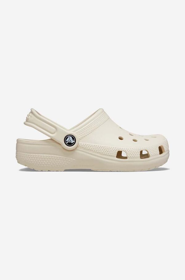 Crocs Otroški natikači Crocs Classic bež barva