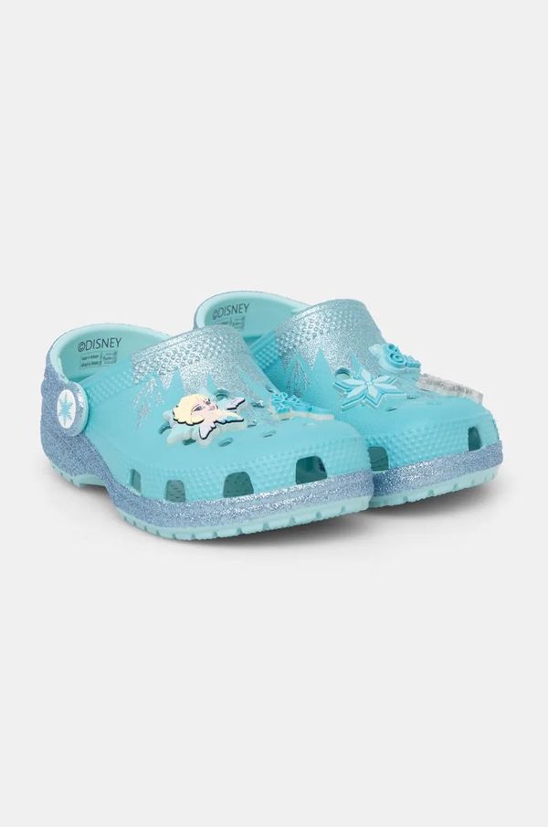 Crocs Otroški natikači Crocs CLASSIC FROZEN ELSA CLOG turkizna barva, 210237